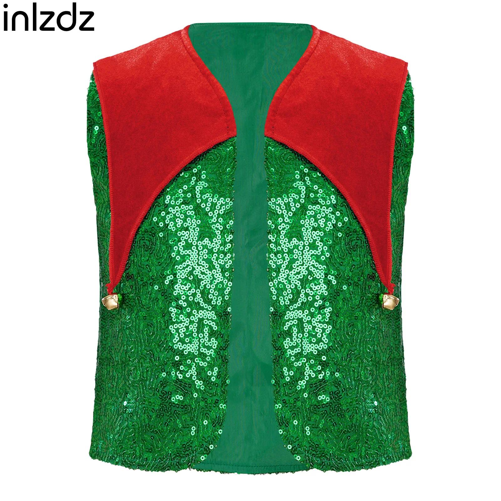 Elf Costume Christmas - Dziecięca kamizelka świąteczna unisex z motywem