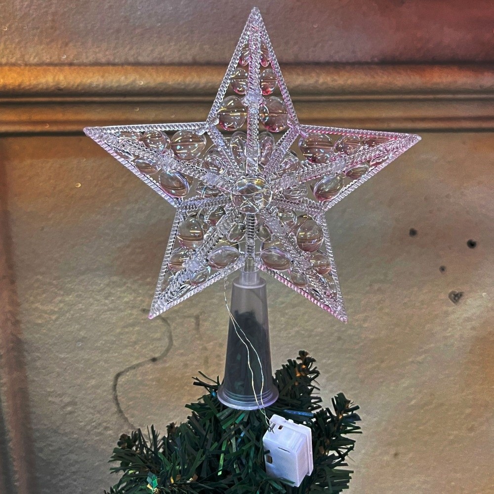 Star Tree Topper - Nowa Świecąca Gwiazda na Wierzch Choinki