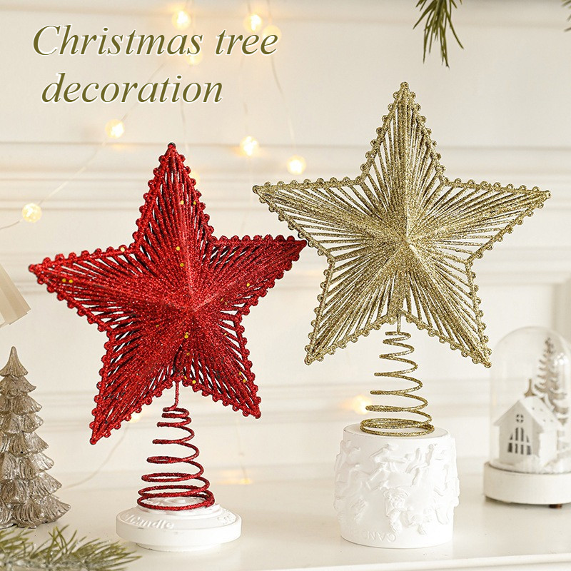 Star Tree Topper - 1 szt. Gwiazda na czubek choinki