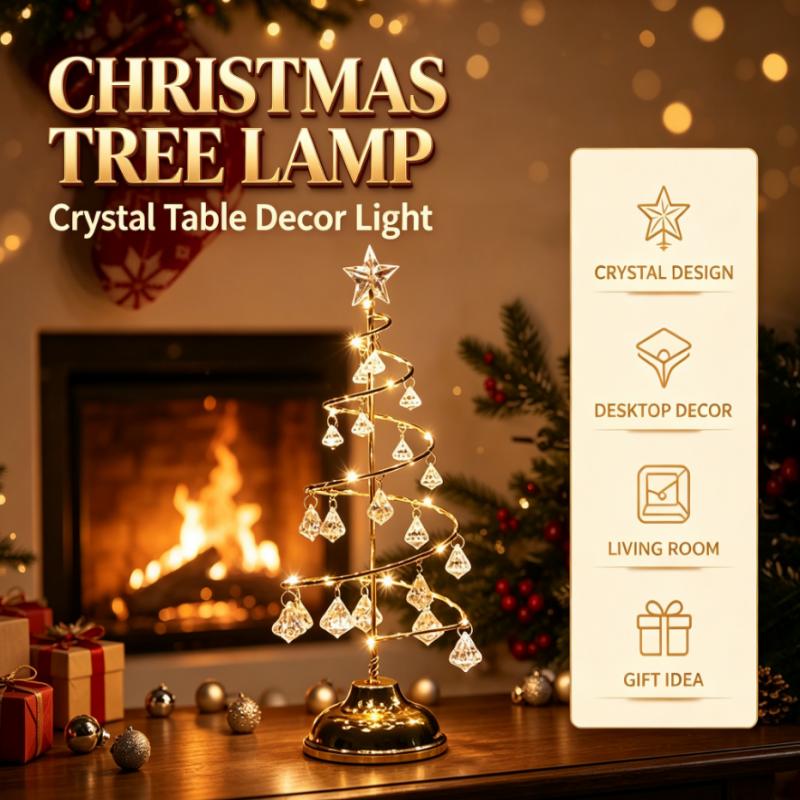 Star Tree Topper - Lampka stołowa w kształcie choinki, dekoracyjna