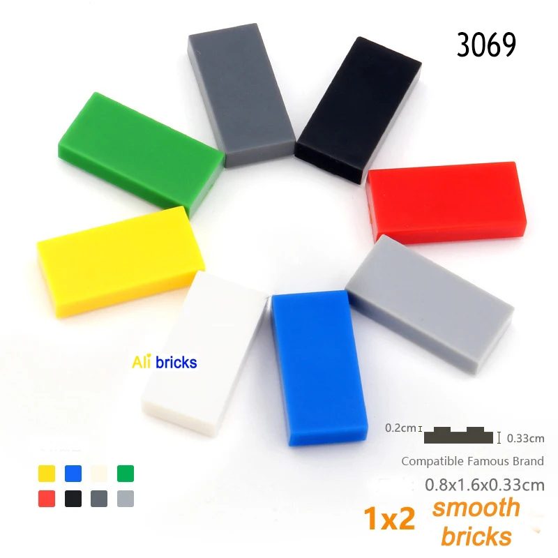 Lego Set City - 50 sztuk/partia 1x2 płytki klocki akcesoria