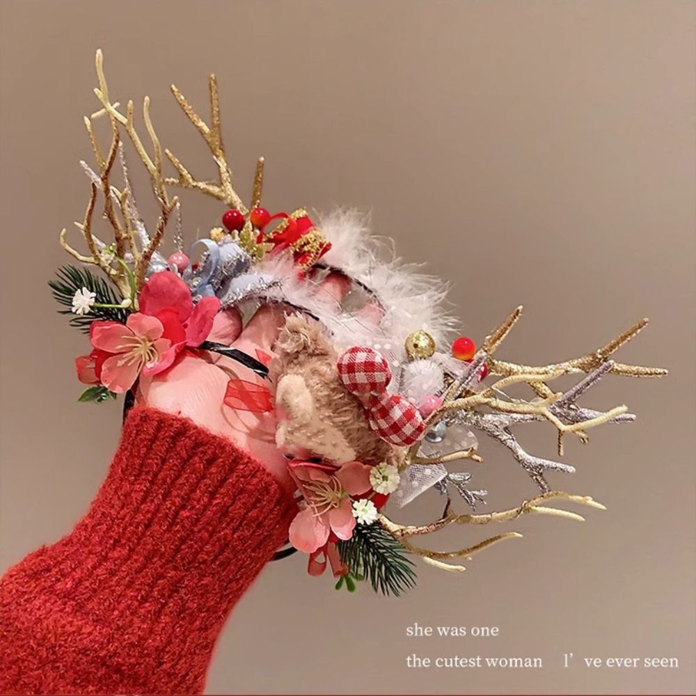 Pluszowa opaska świąteczna LED – Reindeer Antlers Headband recenzja i cena