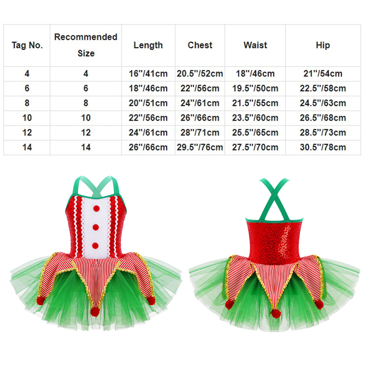 Dziecięca sukienka baletowa be – Elf Costume Christmas recenzja i cena