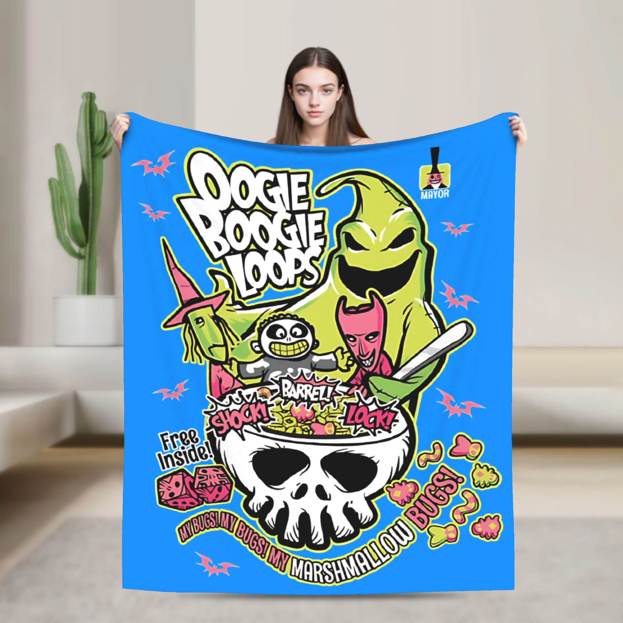Oogie Boogie Loops Halloween K – Christmas Throw Blanket recenzja i cena